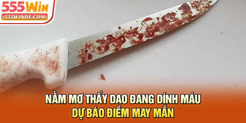 Nằm mơ thấy dao đang dính máu dự báo điềm may mắn